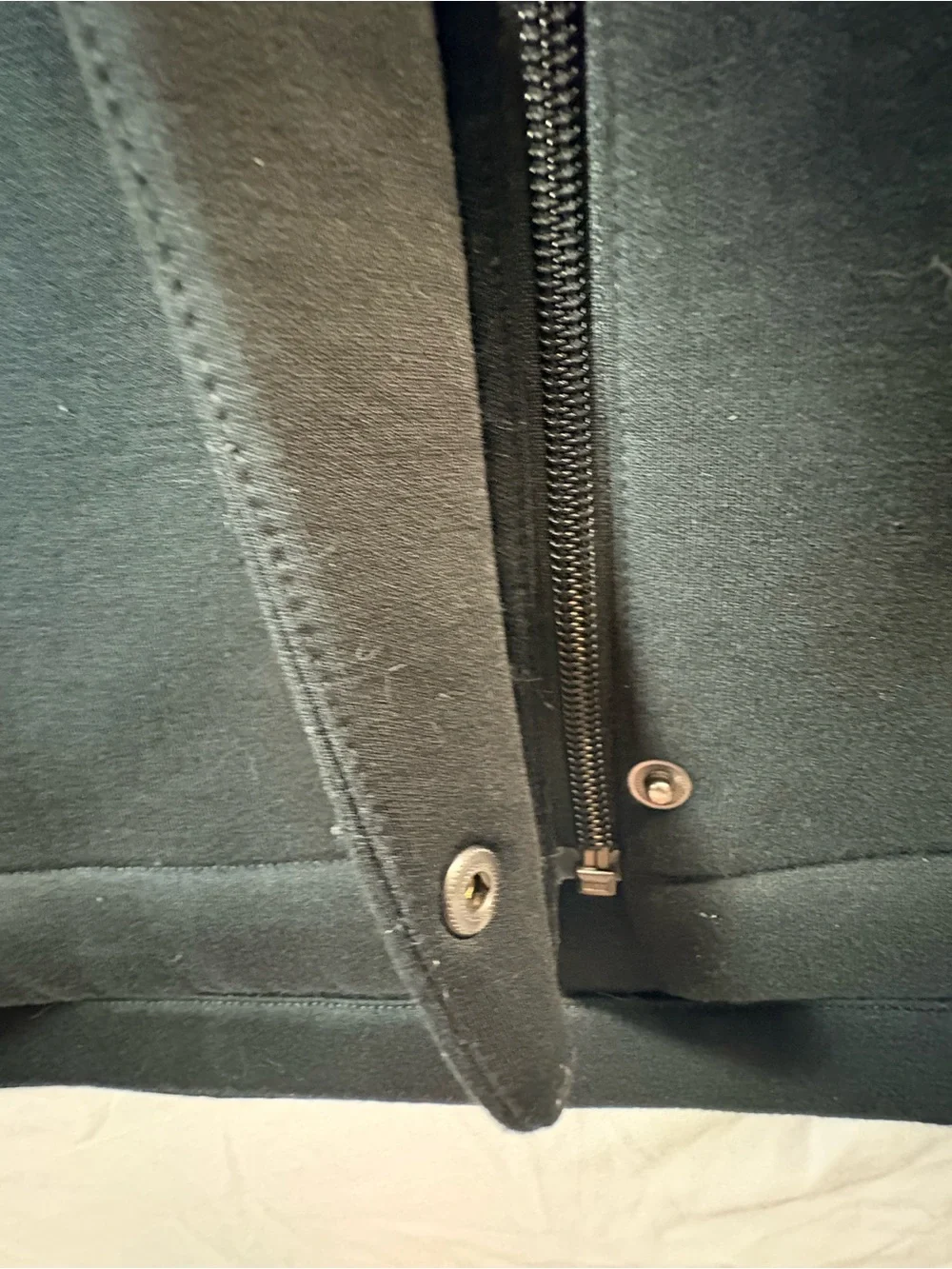 The North Face Black Vest with Gray Faux-Fur Collar